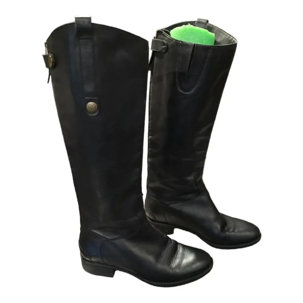 Sam Edelman Black‎ Leather Riding Tall Boots Size 6